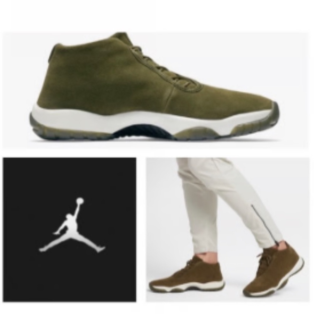 Air Jordan Women’s “Future” Olive Suede in Olive Canvas/Phantom ARO726-300 NWT